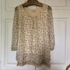 Italian silk romantic blouse